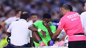 Aviles Hurtado of Juarez during the 8th round match between Monterrey and FC Juarez as part of the Liga BBVA MX, Torneo Apertura 2024 at BBVA Bancomer Stadium on September 18, 2024 in Monterrey, Nuevo Leon, Mexico.