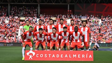 El once del Almería ante el Tenerife.