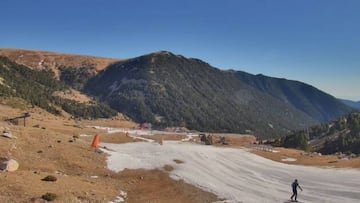 La estaci&oacute;n de esqu&iacute; de Vallter 2000 a 5 de enero del 2022, con muy poca nieve. 