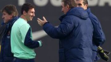 Messi, en el entrenamiento