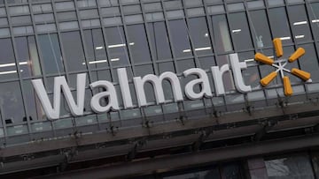 Logo de una tienda Walmart en Washington, DC, USA. Marzo 1, 2019. 