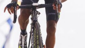 Nairo Quintana durante la novena etapa.
