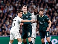 Imagen del Real Madrid-City en el Bernabéu.