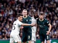Imagen del Real Madrid-City en el Bernabéu.