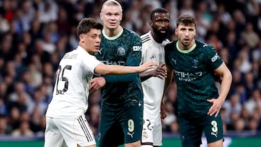 Imagen del Real Madrid-City en el Bernabéu.