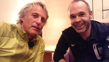 Jesús Calleja y Andrés Iniesta anunciando que van a irse de aventura juntos para un nuevo programa de "Planeta Calleja".