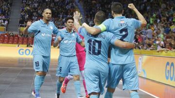 20/04/18 FUTBOL SALA final four uefa futsal EN zaragoza 2018 PARTIDO semifinal
inter movistar - fc barcelona
ALEGRIA
