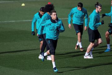 El ojo de Cristiano protagonista en el entrenamiento del Madrid