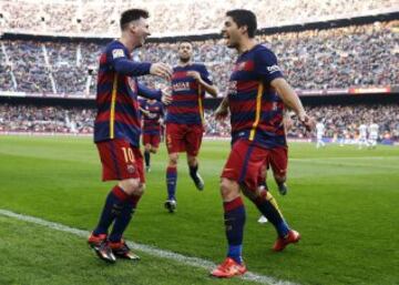 Celebración del 1-0 azulgrana.