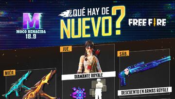 Free Fire: agenda semanal del 8 al 13 de septiembre con revólver loco y diamante royale