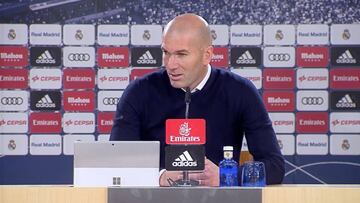 Zidane: "Necesitamos que el Bernabéu nos dé tranquilidad"