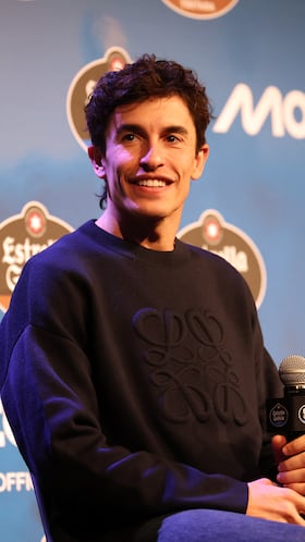 Marc Márquez, durante el evento de Estrella Galicia.