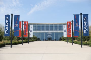 Vista de la entrada a la Casa Campus del PSG. 