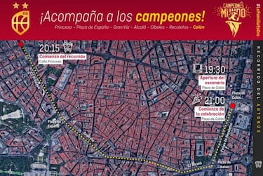 Celebración de España: horario, TV, recorrido y dónde se celebra el Mundial