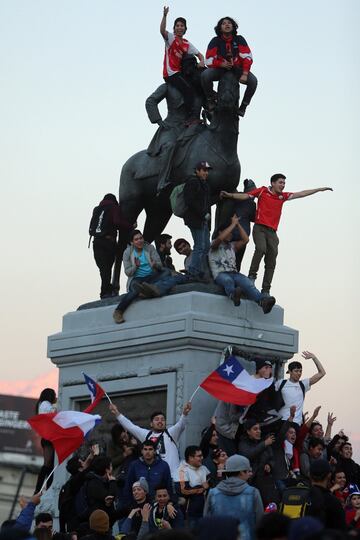 Los festejos en Chile por el paso de su Selección a la final