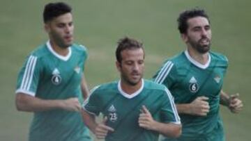 Van der Vaart, en pleno entrenamiento.