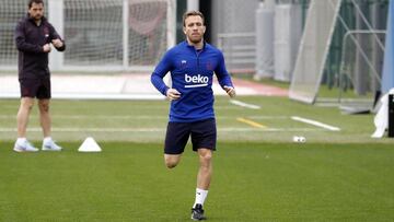 Arthur se entrena en solitario en una imagen de esta temporada.