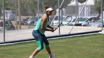 Garbiñe Muguruza ha realizado su primera comparencia ante los medios de comunicación en el Mallorca Open
