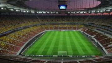 <b>ESCENARIO DE LA FINAL. </b>Imagen del moderno Estadio Nacional de Bucarest, donde se jugará la final el 9 de mayo.