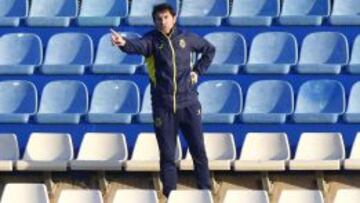 Marcelino, durante un entrenamiento.