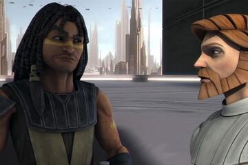 Quinlan Vos y Obi-Wan Kenobi en The Clone Wars.