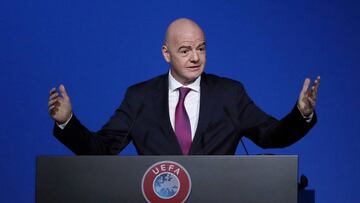 Infantino, el pasado d&iacute;a 3 de marzo en el Congreso de la UEFA.