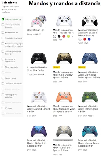 microsoft xbox accesorios oficiales