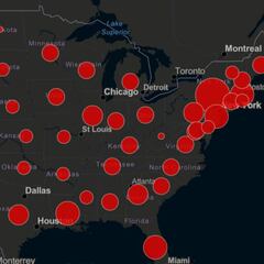 Casos de coronavirus en USA por estados al 19 de marzo