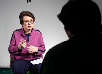 Billie Jean King, durante la charla con AS.