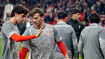 09/12/25 PARTIDO SEGUNDA DIVISION
SPORTING DE GIJON - ANDORRA
GELABERT CON CURBELO EN EL CALENTAMIENTO EL PASADO PÀRTIDO