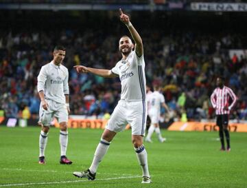 Benzema scored the opener in Real Madrid's 2-1 win over Athletic on Sunday night