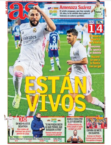 Las portadas de AS de enero