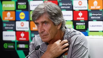 Manuel Pellegrini, en sala de prensa.