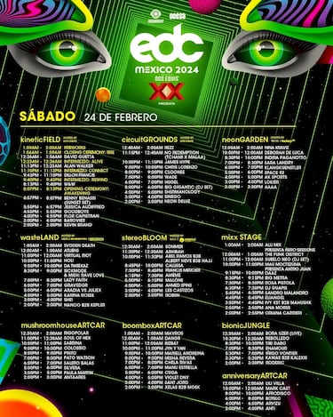 EDC México 2024: cartel por días, aforos y cómo comprar boletos