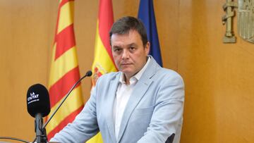 El presidente del Consejo Superior de Deportes (CSD), Víctor Francos, ofrece una rueda de prensa, en la Subdelegación del Gobierno en Tarragona, a 28 de agosto de 2023, en Tarragona, Catalunya (España). El presidente del CSD ha explicado las próximas medidas que adoptará el CSD en relación con la denuncia presentada el pasado viernes, 25 de agosto, referida a las posibles vulneraciones de la legislación deportiva por parte del presidente de la Real Federación Española de Fútbol, Luis Rubiales.
28 AGOSTO 2023;CATALUÑA;FUTBOL;COMPARECENCIA;CANUTAZO;RUEDA DE PRENSA
Fabián A. Pons / Europa Press
28/08/2023