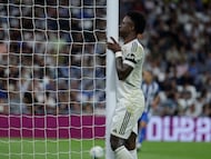 Vinicius, durante el partido ante el Alavés.