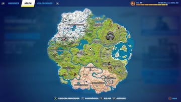 Nuevo mapa de la isla de Fortnite tras el parche 20.10
