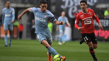 Falcao estuvo presente en el empate 1-1 entre M&oacute;naco y  Rennes