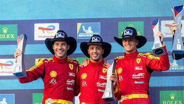 El podio de Ferrari en Austin.