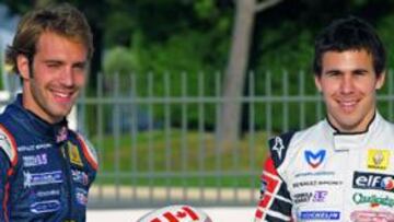 <b>FANS DEL RUGBY. </b>Vergne y Wickens siguen el Mundial donde Francia ganó a Canadá en la primera fase.