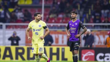 Henry Martin celebrates his goal 6-0 of Hat trick of America during the game America vs Mazatlan FC, corresponding to Round 04 of the Torneo Clausura 2023 of the Liga BBVA MX, at Azteca Stadium, on January 28, 2023.
<br><br>
Henry Martin celebra su gol 6-0 y Hat Trick de America durante el partido America vs Mazatlan FC, Correspondiente a la Jornada 04 del Torneo Clausura 2023 de la Liga BBVA MX, en el Estadio Azteca, el 28 de Enero de 2023.of the Liga BBVA MX, at Azteca Stadium, on January 28, 2023.