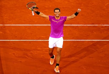 Nadal conquistó su quinto título en Madrid en 2017. El mallorquín se deshizo del austriaco Dominic Thiem en dos sets: 7-6 y 6-4.