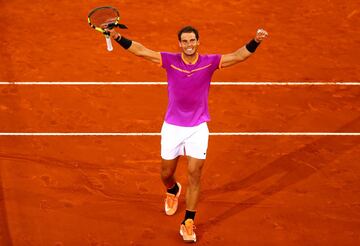 Nadal conquistó su quinto título en Madrid en 2017. El mallorquín se deshizo del austriaco Dominic Thiem en dos sets: 7-6 y 6-4.