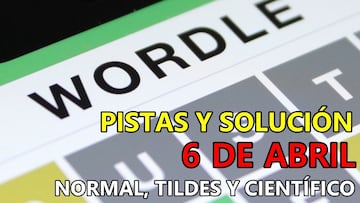 Wordle en español, científico y tildes para el reto de hoy 6 de abril: pistas y solución
