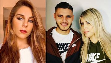 Im&aacute;genes de Ivana Icardi, hermana del futbolista Mauro Icardi, y de Mauro Icardi con su mujer y representante, Wanda Nara.