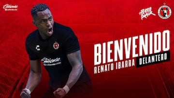 Xolos oficializa contrataci&oacute;n de Renato Ibarra para Clausura 2022