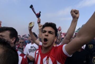 El Sporting de Gijón se juega hoy contra el Betis la permanencia en primera división y la afición sabe que hoy, más que nunca, debe estar a la altura.