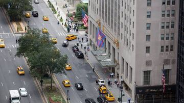 FCB BARCELONA flag at the Waldorf Astoria