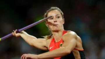 La alemana Kathrina Molitor, campeona mundial de lanzamiento de jabalina.