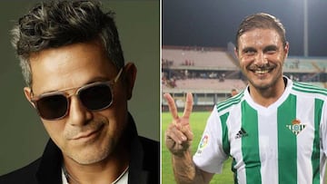 Im¨¢genes del cantante Alejandro Sanz y del futbolista del Betis Joaqu¨ªn